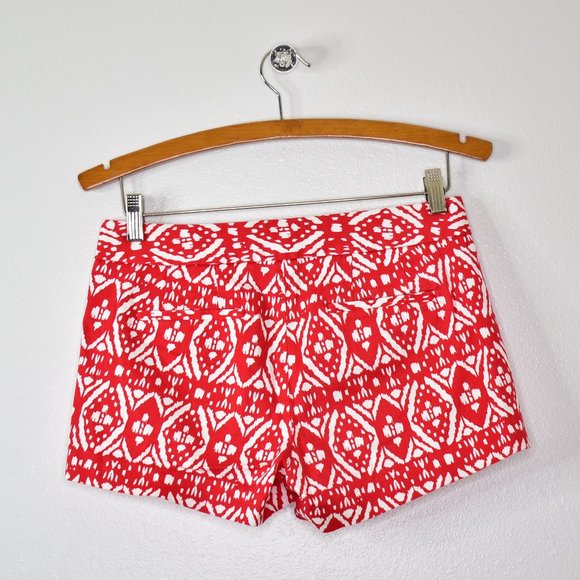 J Crew Factory Stretch City Fit Chino Shorts Size 0 Red Green Clothes Lot Preppy - Picture 7 of 13